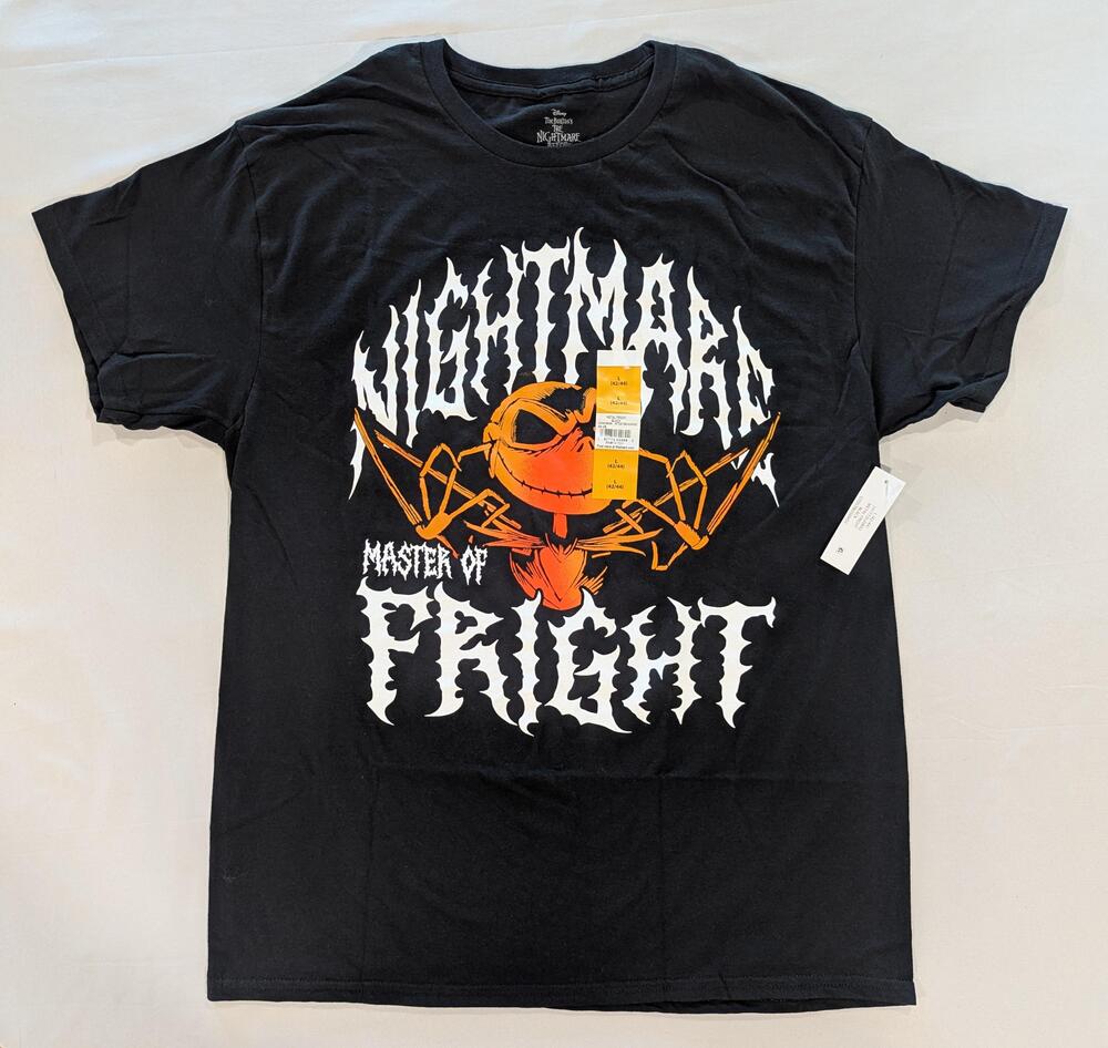 Disney Nightmare Before Christmas Shirt Mens L Black Jack Skellington Tee
